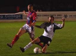 Drew Talbot sliding into the tackle