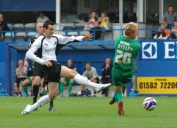 Matthew Spring shoots at goal