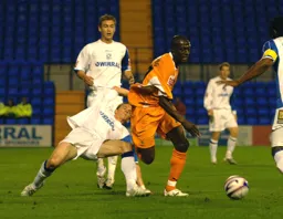 Paul Furlong leaves his marker on the floor