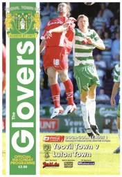 Programme: Yeovil Town vs Luton Town FC (2nd Oct 2007)