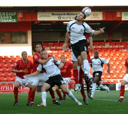 Alan Goodall jumps for the ball