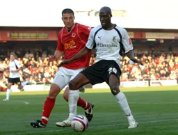 Paul Furlong shields the ball