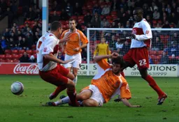 Marc Wilson with the challenge