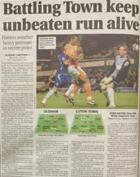 Match Report: Oldham Athletic vs Luton Town FC (4th Dec 2007)