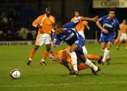 Drew Talbot takes a tumble