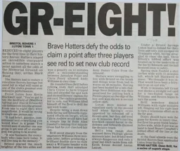 Match Report: Bristol Rovers vs Luton Town FC (26th Dec 2007)