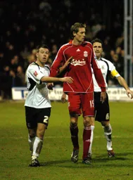 Keith Keane marking Peter Crouch