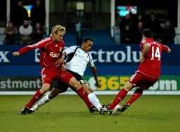 Calvin Andrew puts his foot in