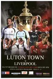 Programme: Luton Town FC vs Liverpool (6th Jan 2008)