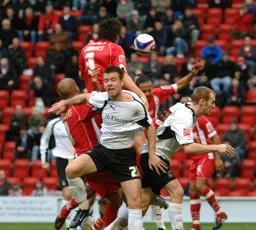 Keith Keane and Drew Talbot missing out on the ball