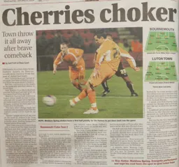 Match Report: Bournemouth vs Luton Town FC (22nd Jan 2008)