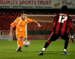 Keith Keane kicks the ball up field