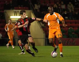 Paul Furlong holds up the ball