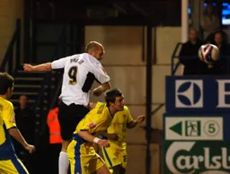Sam Parkin heads in the goal