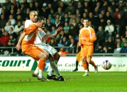 David Bell battling for the ball