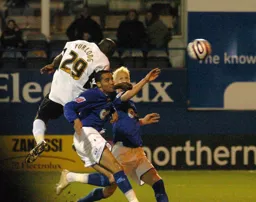 Paul Furlong heads the Hatters ahead