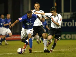 Stephen O'Leary looking to get a tackle in