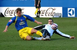 Matthew Spring with a committed tackle