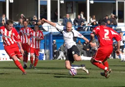 Sam Parkin goes for goal
