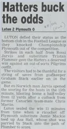 Match Report: Luton Town FC vs Plymouth Argyle (12th Aug 2008)