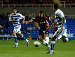 Lewis Emanuel fires in a shot