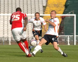 Keith Keane wins this midfield battle