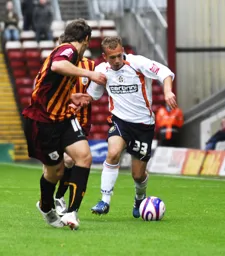 Jake Howells tries to get down the wing