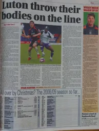 Match Report: Bury vs Luton Town FC (25th Oct 2008)