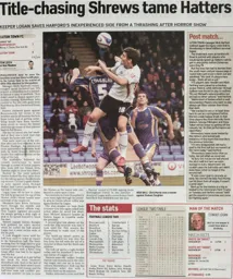 Match Report: Shrewsbury Town vs Luton Town FC (1st Nov 2008)