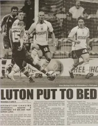 Match Report: Shrewsbury Town vs Luton Town FC (1st Nov 2008)