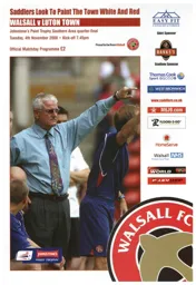Programme: Walsall vs Luton Town FC (4th Nov 2008)