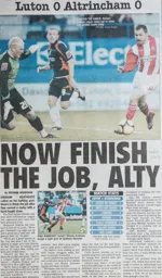 Match Report: Luton Town FC vs Altrincham (8th Nov 2008)