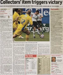 Match Report: Luton Town FC vs Dagenham & Redbridge (15th Nov 2008)