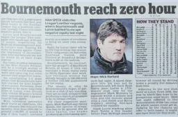 Match Report: Luton Town FC vs Bournemouth (2nd Dec 2008)