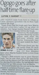 Match Report: Luton Town FC vs Barnet (6th Dec 2008)