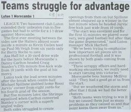 Match Report: Luton Town FC vs Morecambe (20th Dec 2008)