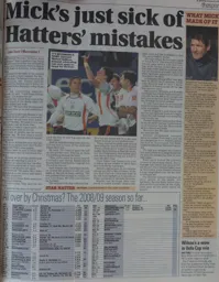 Match Report: Luton Town FC vs Morecambe (20th Dec 2008)
