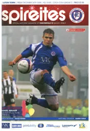 Programme: Chesterfield vs Luton Town FC (26th Dec 2008)