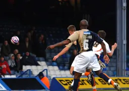 Chris Martin heads in the Town's first goal