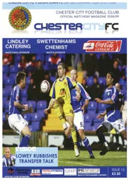 Programme: Chester City vs Luton Town FC (13th Jan 2009)