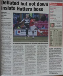 Match Report: Darlington vs Luton Town FC (17th Jan 2009)