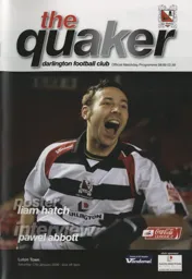 Programme: Darlington vs Luton Town FC (17th Jan 2009)