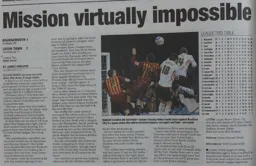 Match Report: Bournemouth vs Luton Town FC (27th Jan 2009)