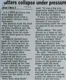 Match Report: Luton Town FC vs Bury (31st Jan 2009)