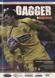Programme: Dagenham & Redbridge vs Luton Town FC (14th Feb 2009)