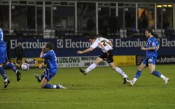 Tom Craddock fires in a shot