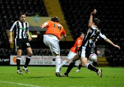 Chris Martin smacks home the Town's first goal