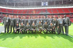 All smart in their Wembley suits