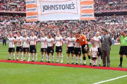 The Hatters line-up before the start