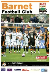 Programme: Barnet vs Luton Town FC (18th Apr 2009)